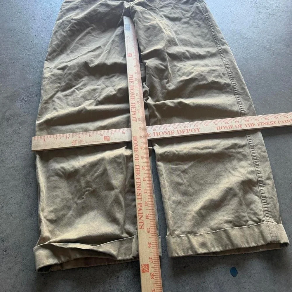 30x28 Brown Baggy Wide Leg Chino Dress Pants Y2K 2000s Vintage